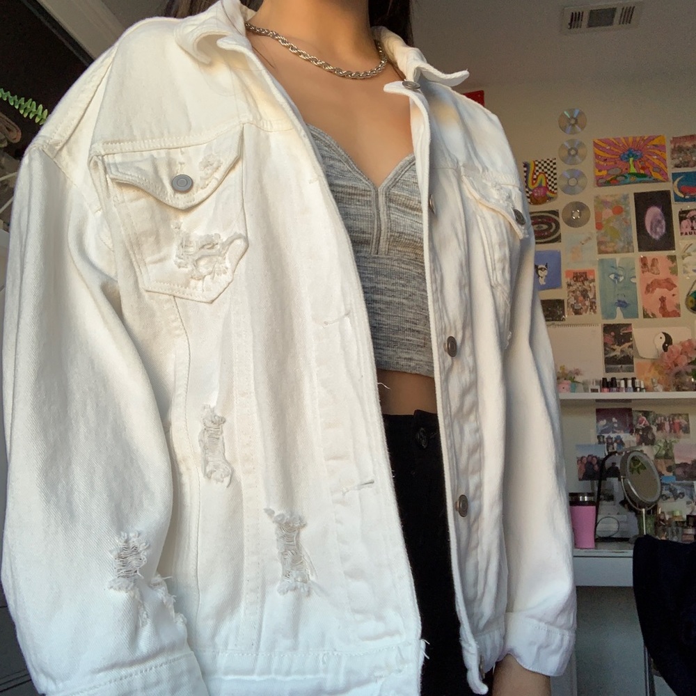 White Denim Jacket - image 2